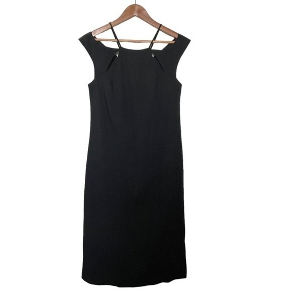 Trina Turk Los Angeles Sample Dress. LBD. Two Strap Design. Midi Length. Size M.